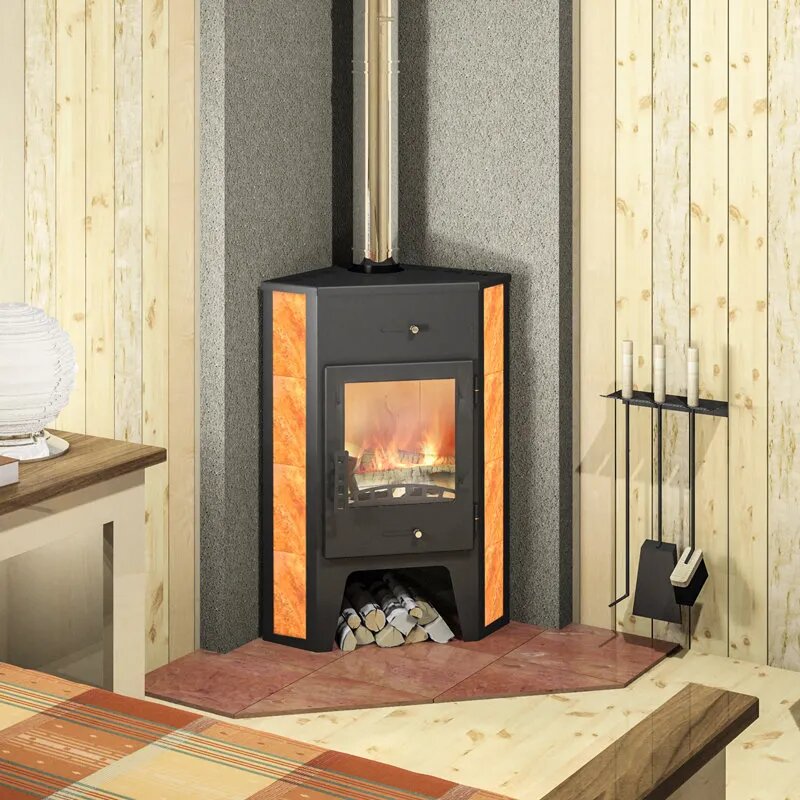 Данная печи самая дешёвая из всех нижеперечисленных печей. При этом она легко справляется с обогревом жилища и может прослужить долгие годы. 