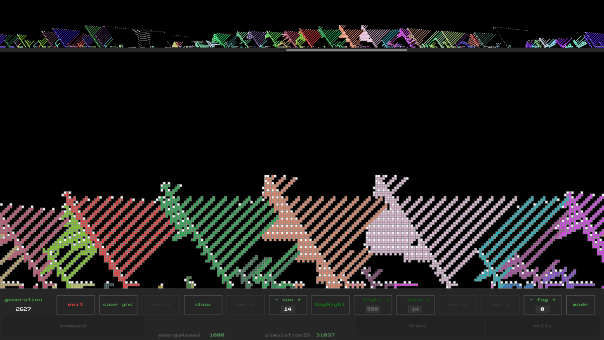 Внешний вид программы, без режимов "туман", "день/ночь",  "слои газов"