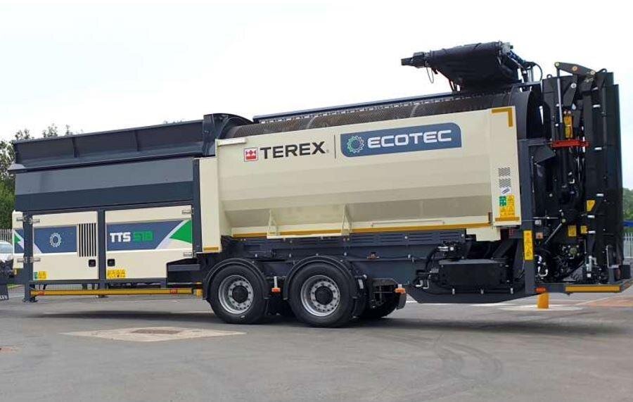 Terex запустил новый компактный и эффективный барабанный грохот TTS 518