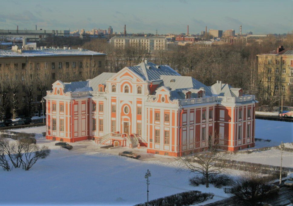 Кикины палаты в Санкт-Петербурге. Зимний пейзаж.