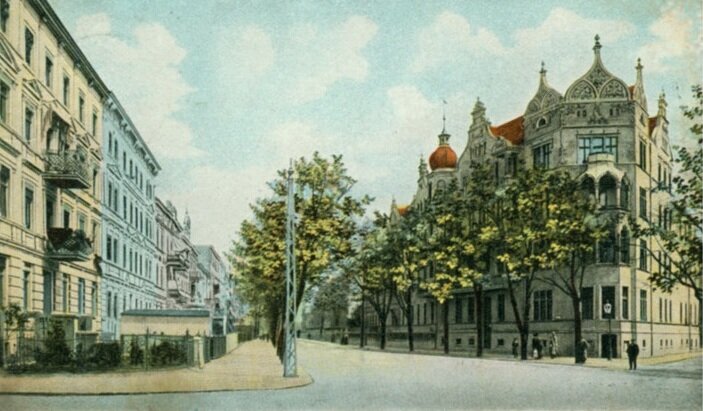 Дом в Тильзите (справа), где родился Армин Мюллер-Шталь. Фото 1905-1907 гг. Изображение: bildarchiv-ostpreussen.de