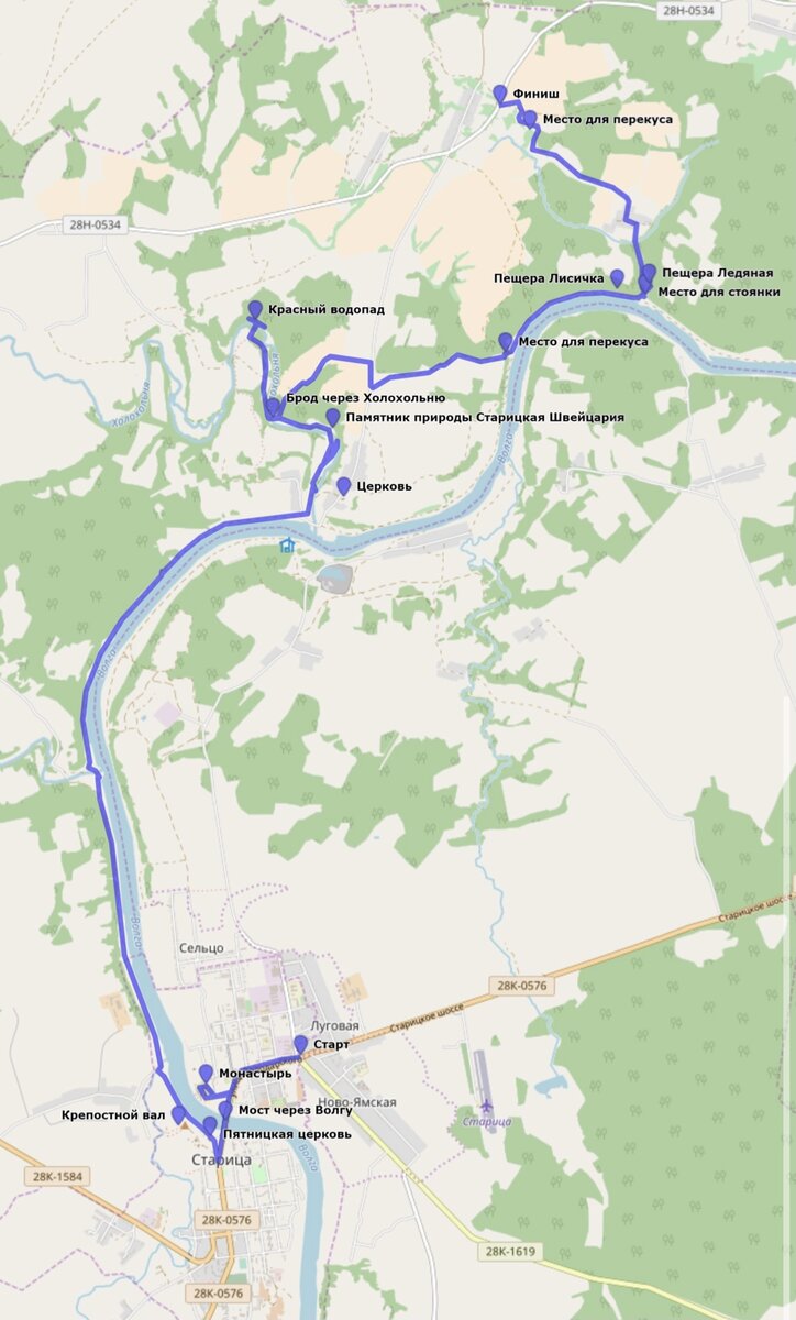 Пеший маршрут «Старицкая земля» ( информация взята с сайта rutrail.org