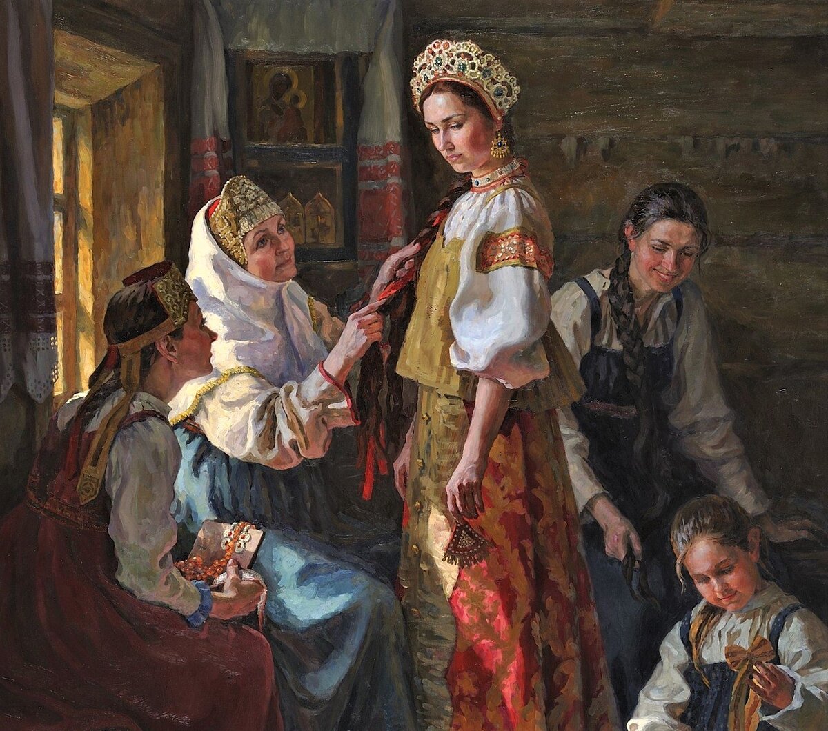 Картина сборы к венцу