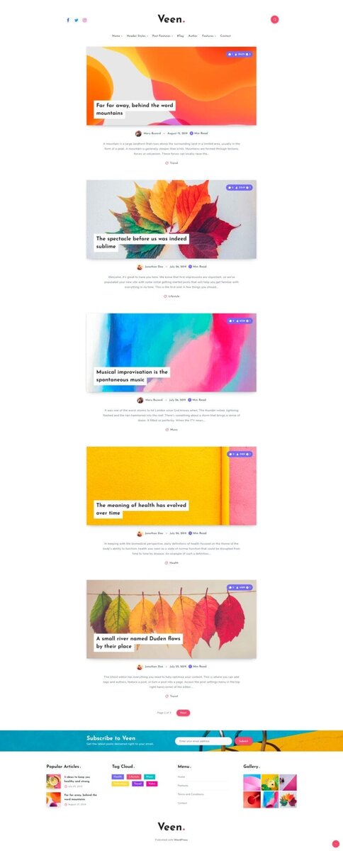 Лучшие шаблоны для блога WordPress