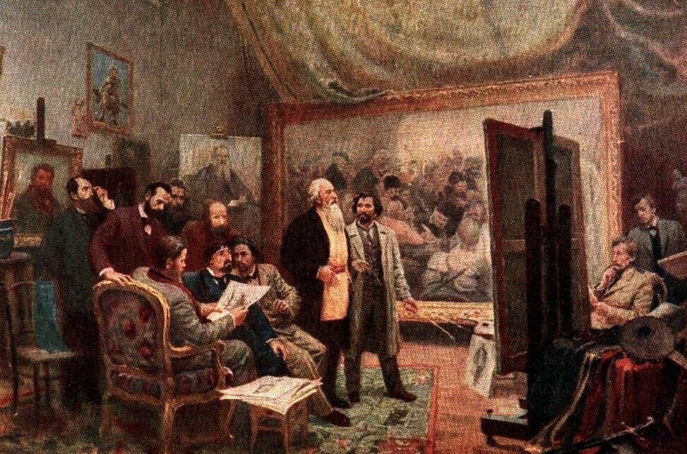 Самой большой новостью в живописи Санкт-Петербурга в 1871 году стала выставка художников-передвижников. Впервые мысль о передвижной выставке возникла в 1869 году, у художника Григория Мясоедова.