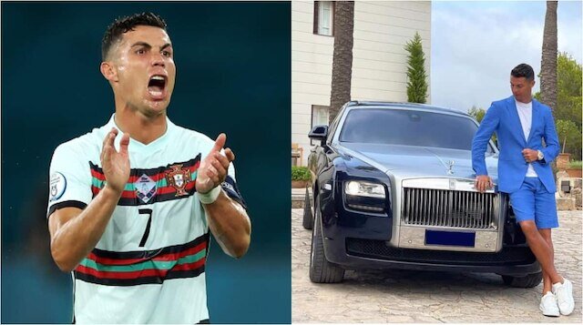CR7 с новеньким Ролс Ройсом 