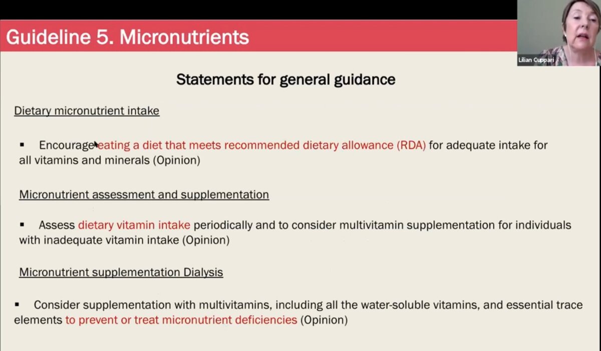 Из вебинара ISN о новых Клинических практических рекомендациях по питанию при ХБП KDOQI: в редакции 2020 г.
