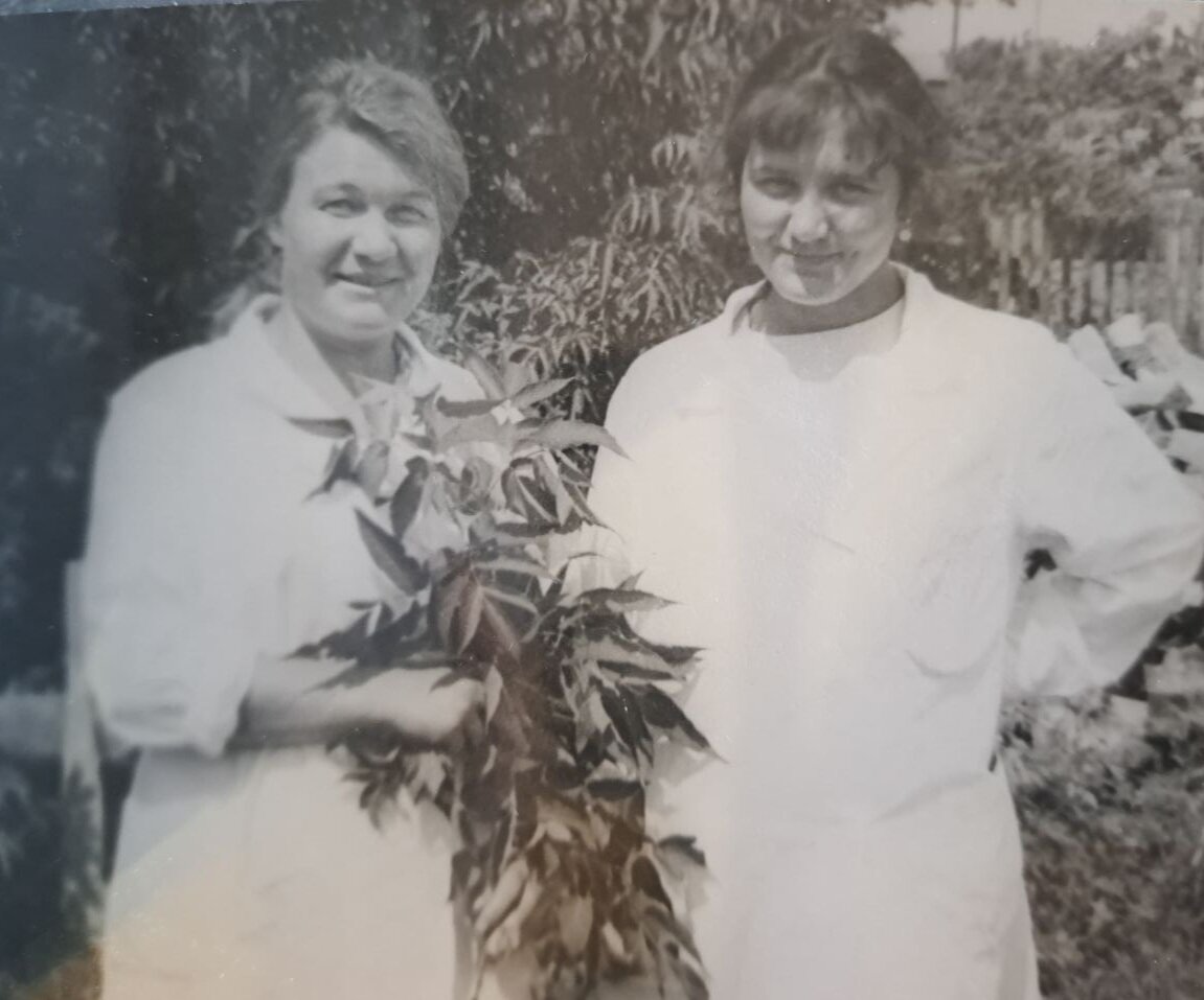 Бабушка слева