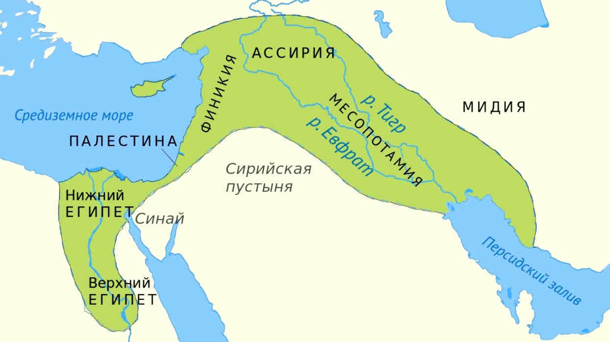 Карта древней месопотамии с городами