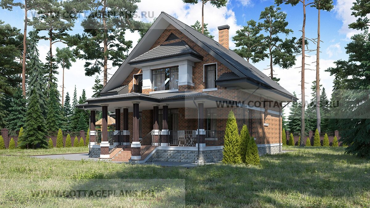 Фасады дома. Источник фото: https://www.cottageplans.ru