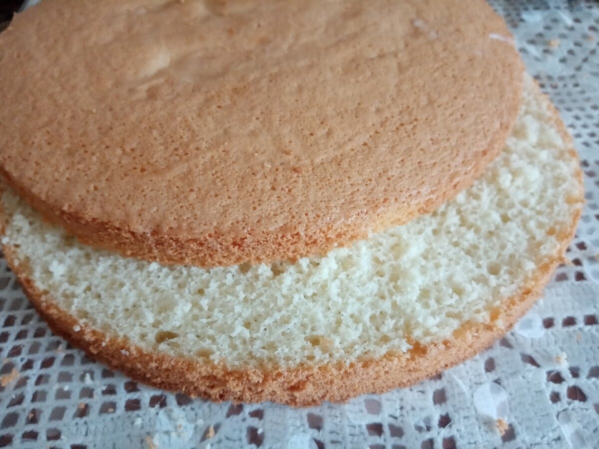 Бисквит для сметанного торта