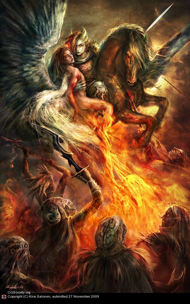 Разумный ангел в танце с демоном. Кирси Салонен. Картины Кирси Салонен. Ангел и демон. Ангел и демон арт.