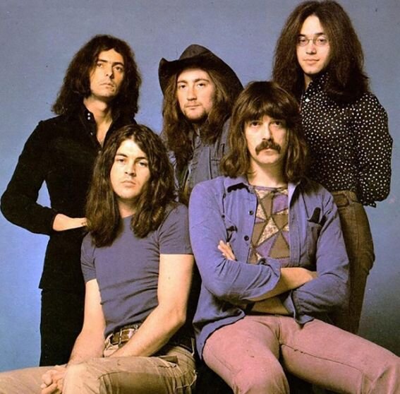 Группа "Deep Purple" в своем "золотом" составе - Блэкмор, Гиллан, Гловер, Лорд и Пэйс