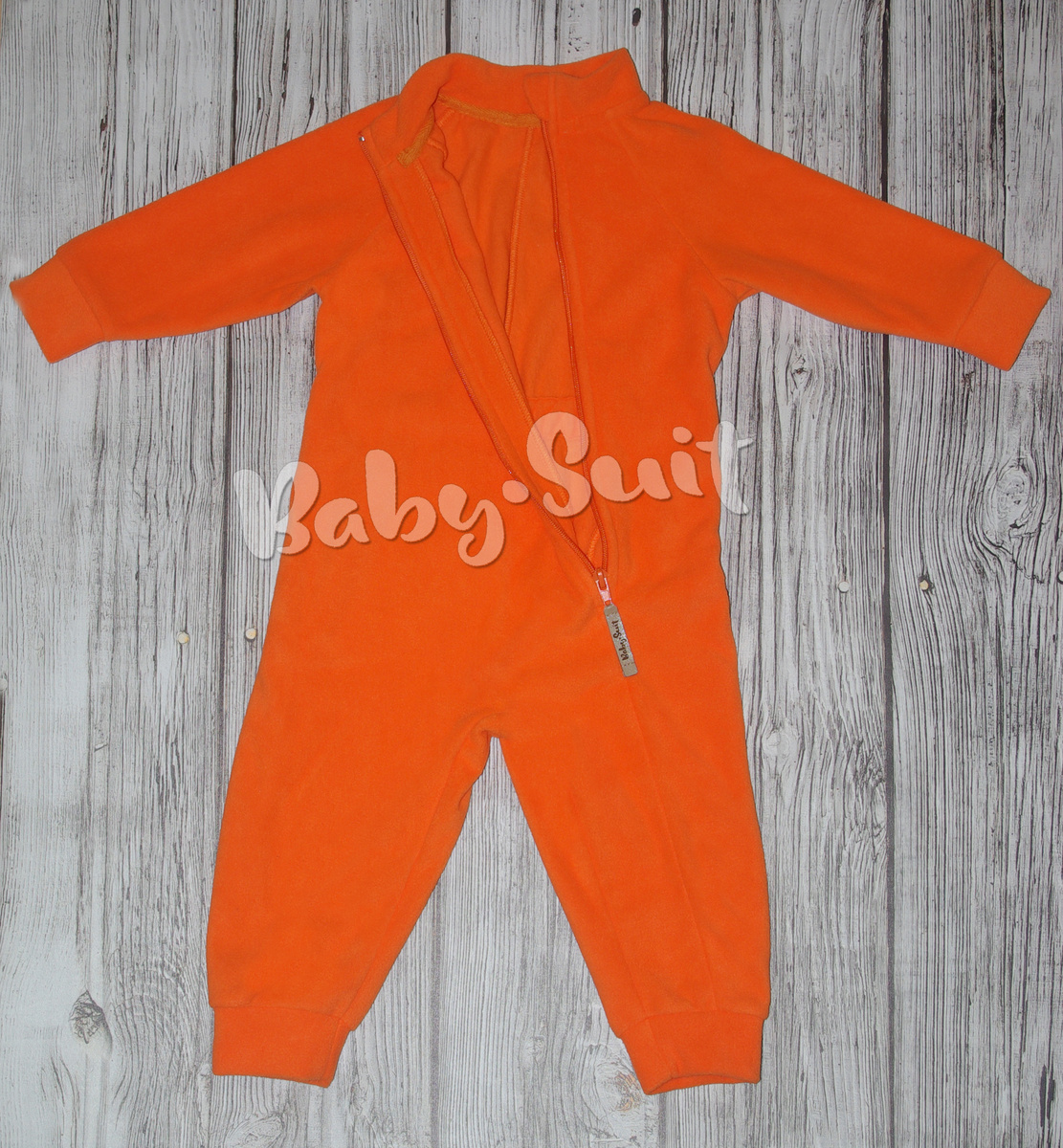 Флисовая поддева Baby-suit для новорожденных оранжевого цвета