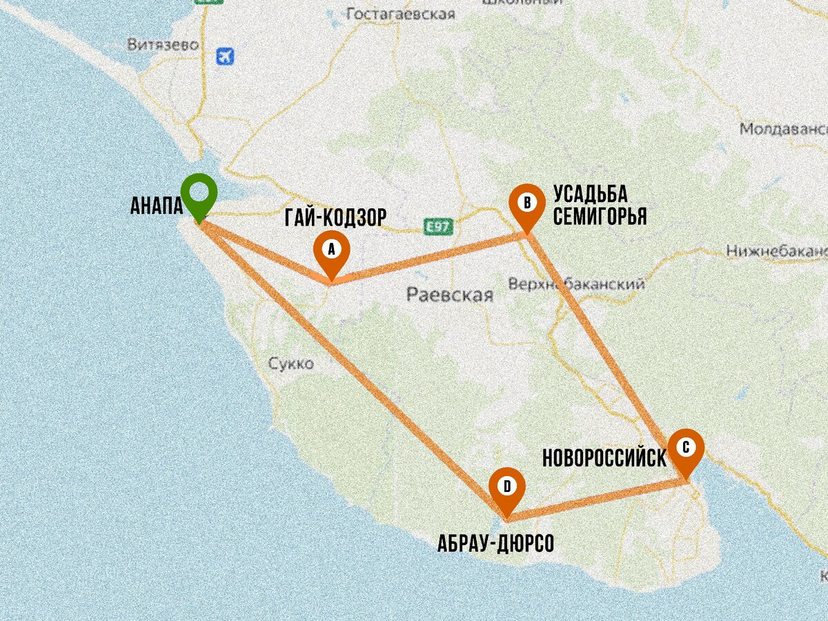 Маршрут на карте