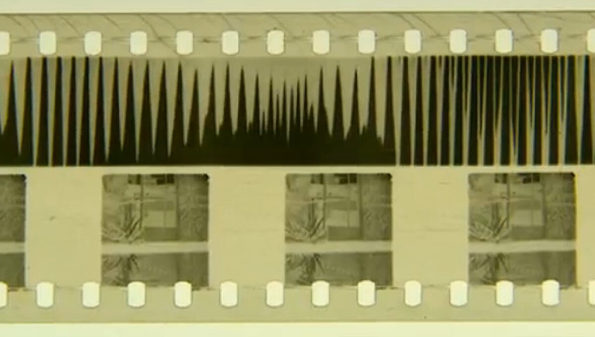 Один из первых примеров записи звука на кинопленку