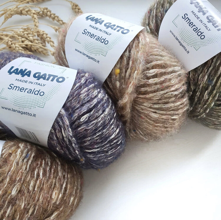 SMERALDO 56% хлопок, 10% альпака суперфайн, 11% мериносовая шерсть, 15% акрил, 8% нейлон