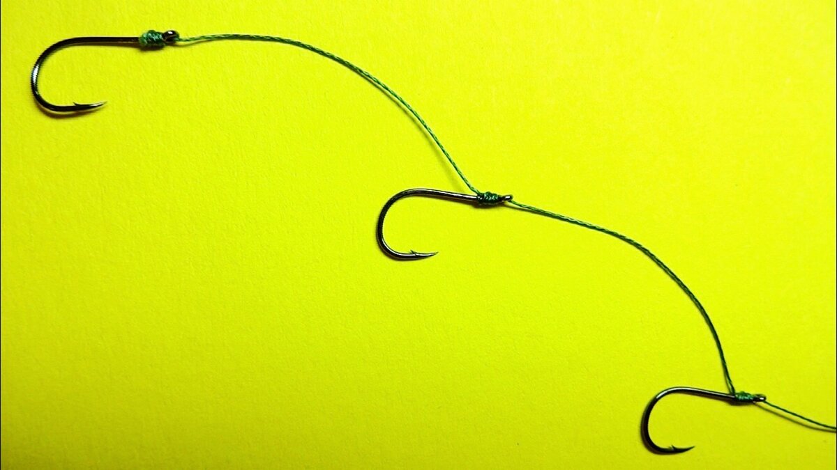 Как привязать крючок к леске без узла no knot 