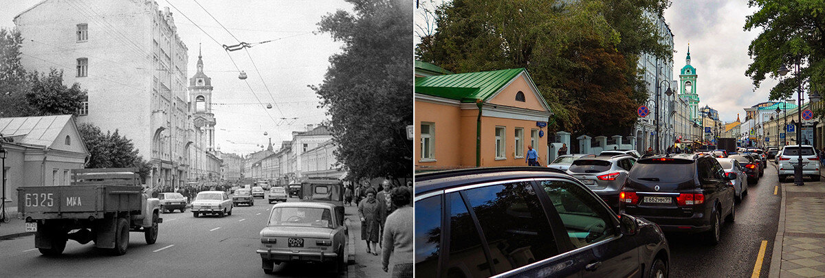 Москва тогда. Москва 150 лет назад. Москва Пятницкая до и после. Москва до и после. Москва конец 1980.