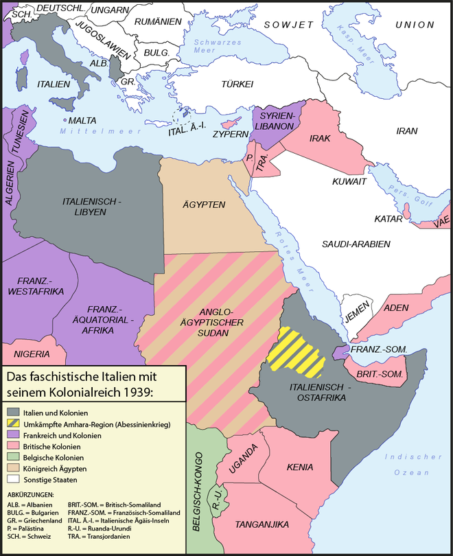 ITALIENISCH - OSTAFRIKA (темно серый) - это и есть Итальянская Восточная Африка!