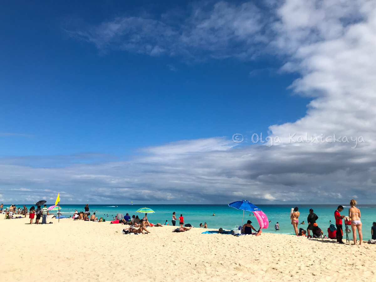Пляж Playa Delfines в Канкуне. Мексика. Фото автора.