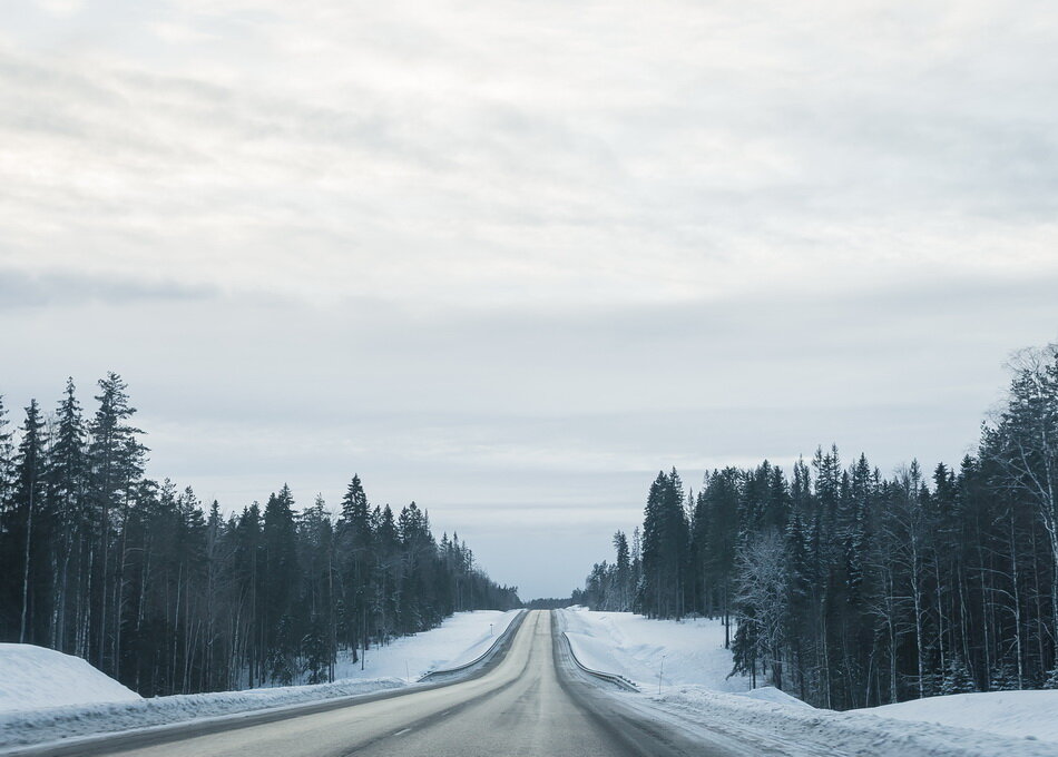 Зимняя трасса очень красива!
