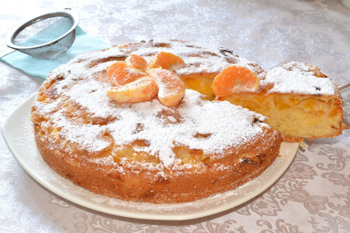 Пирог с яблоками и мандаринами рецепт с фото пошагово - конференц-зал-самара.рф