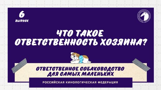 Что такое ответственность хозяина? | РКФ детям выпуск № 6