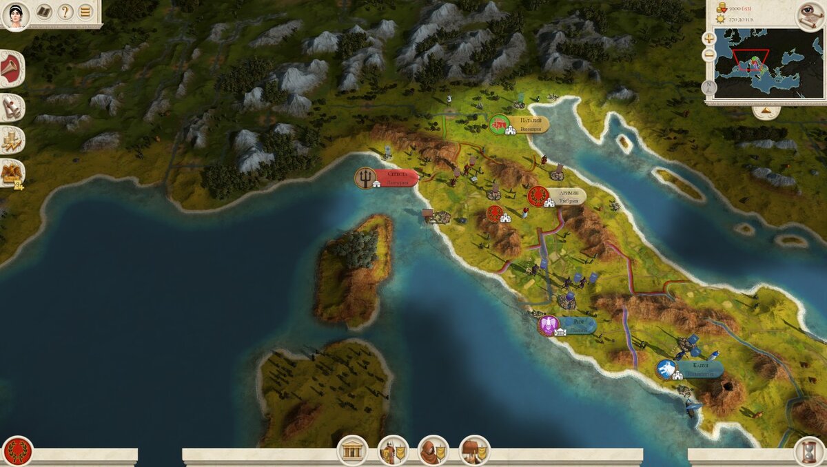 Скриншоты сделаны в ремастере Rome: Total War 2021-го года