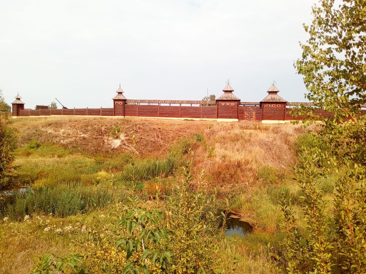 Слева видно камнеметное орудие. Фото мое.