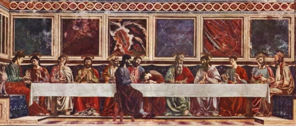 Тайная вечеря / Андреа дель Кастаньо (1423—1457) / церковь Санта Аполлония, Флоренция