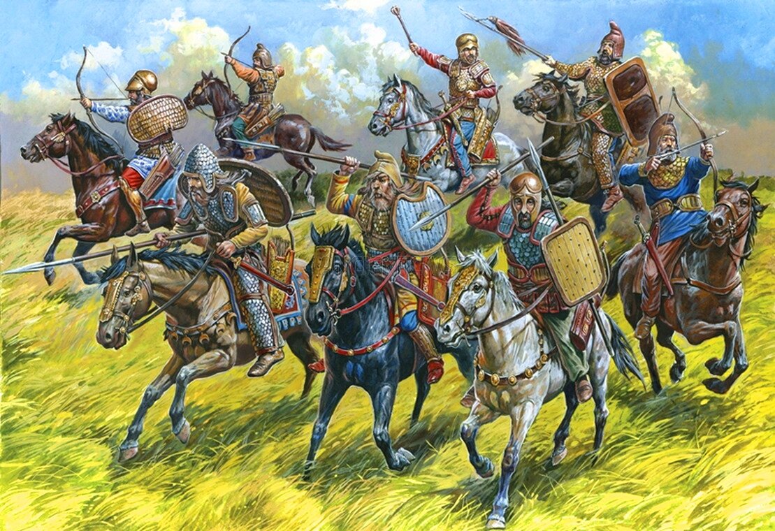 Скифская конница. Художник А. Ежов