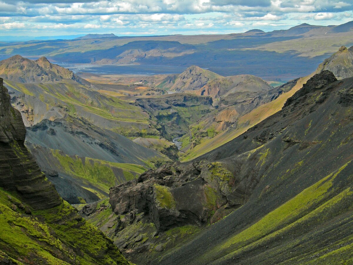 Вид на Þórsmörk.