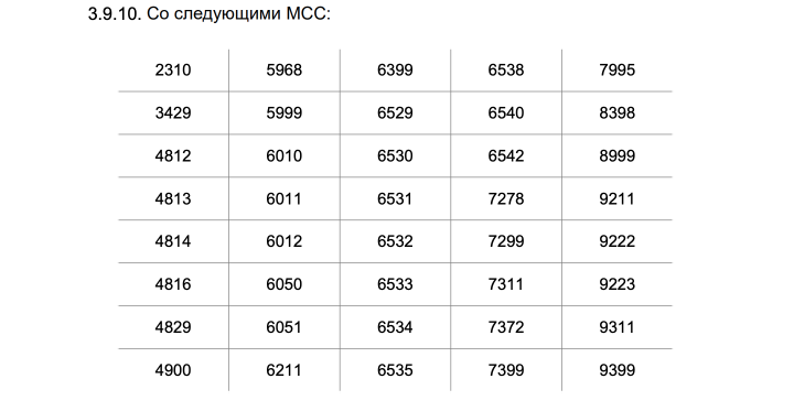 Mcc это. 7372 MCC код. MCC 6540. MCC 6011. МСС код.