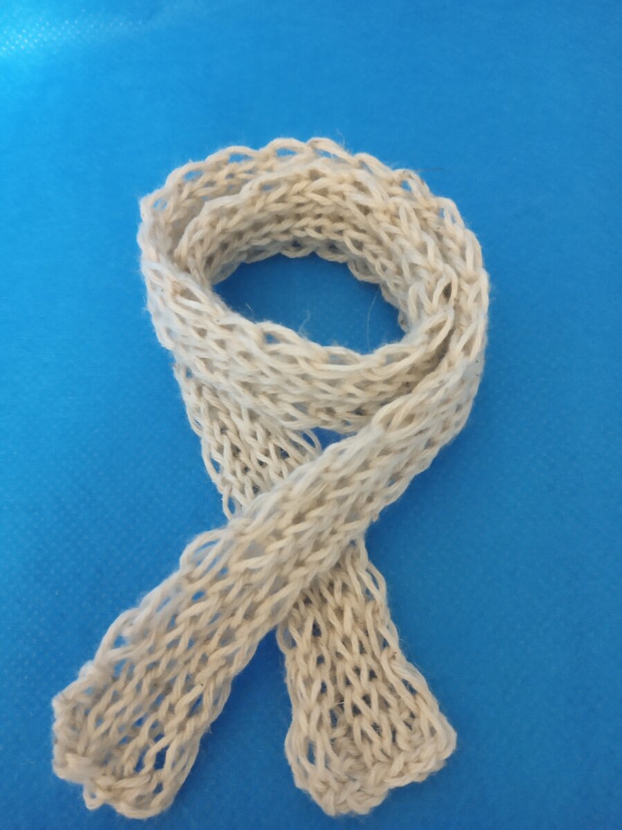 Мини-шарф спицами