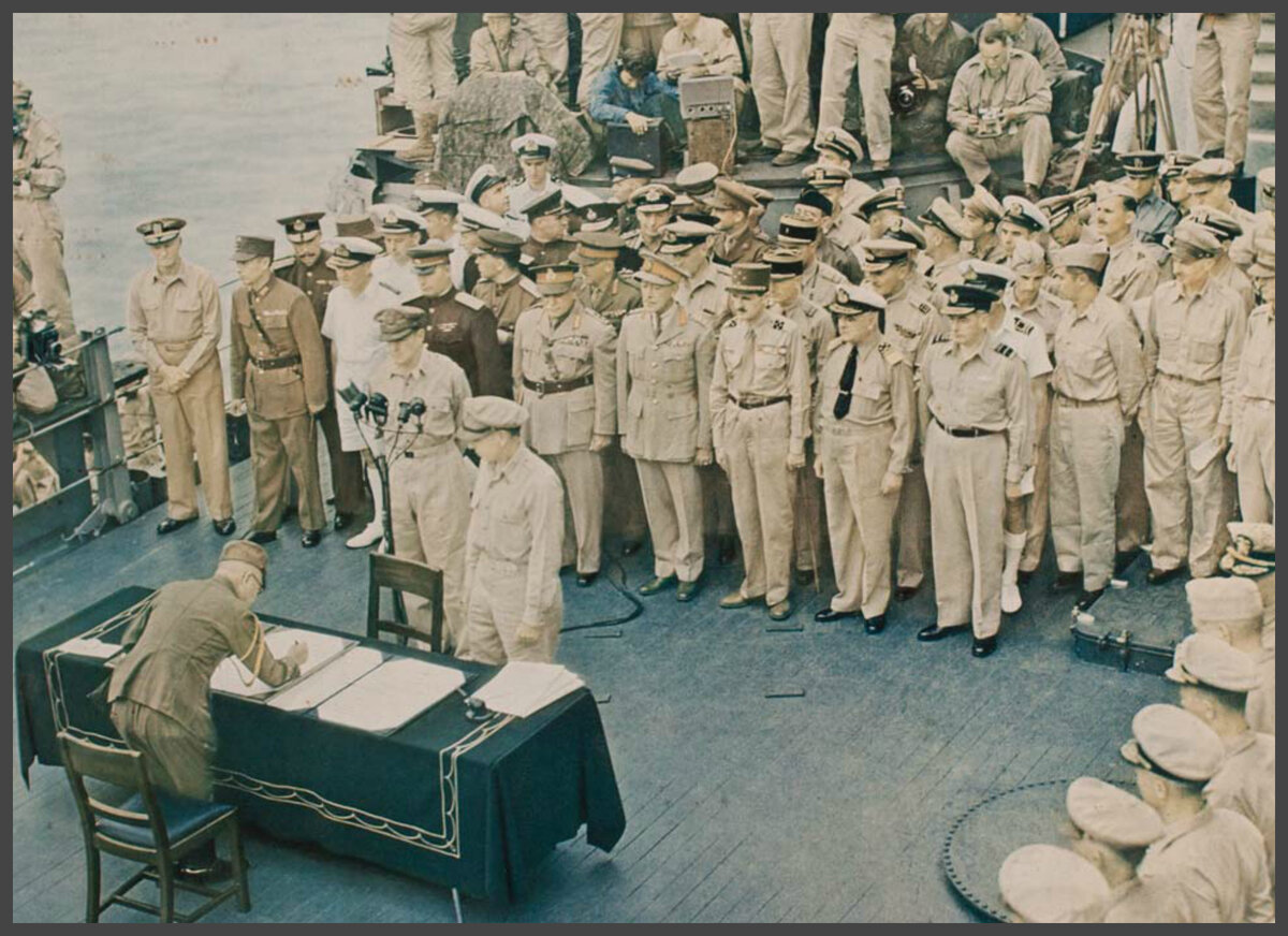 Капитуляция Японии, 2 сентября 1945 года, линкольн "Миссури"