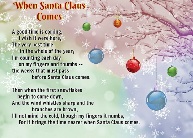 Santa store claus poems