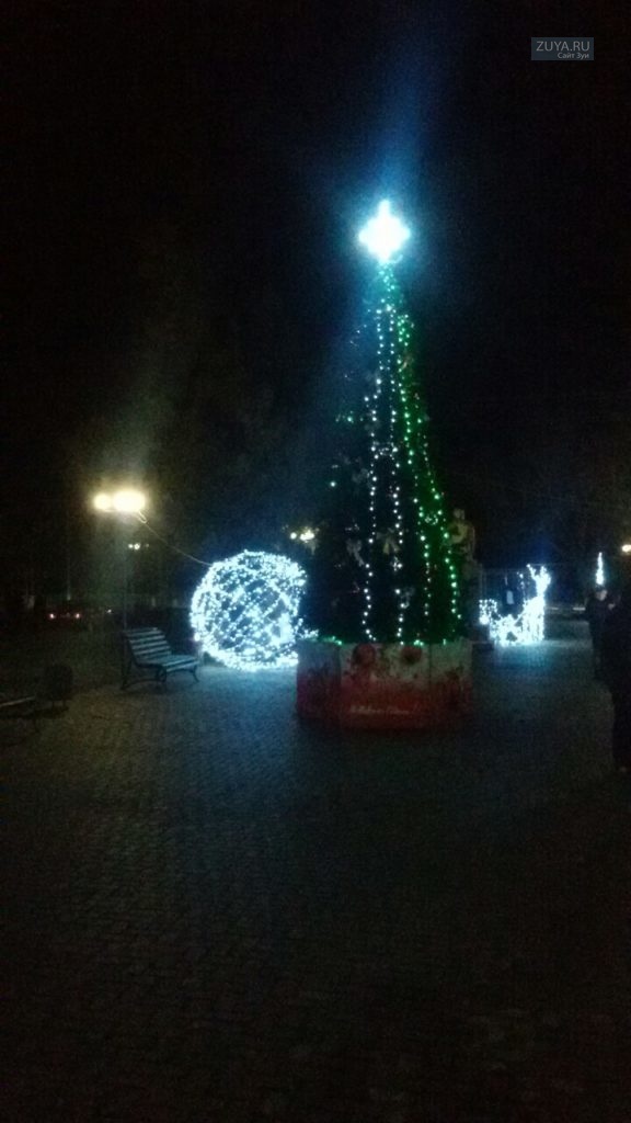 Новогоднюю ёлку установили в центре Зуи на главной площади