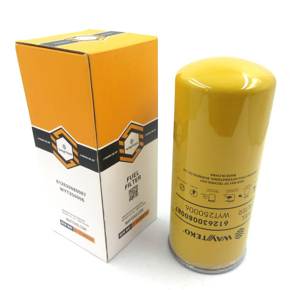 Фильтр топливный Евро3 тонкой очистки (d=30) WAYTEKO PREMIUM LINE 612630080087. Фото производителя