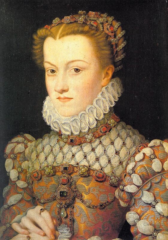 Портрет Елизаветы Австрийской кисти Франсуа Клуэ, 1572 год, Лувр, Париж. Изображение из открытых источников.