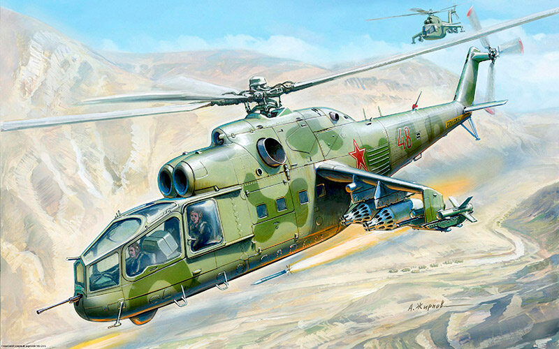 Ми-24А,- одна из первых модификаций Ми-24