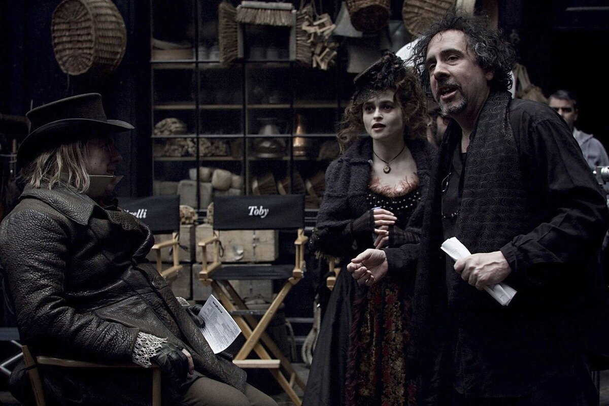 Тим Бёртон на съёмках