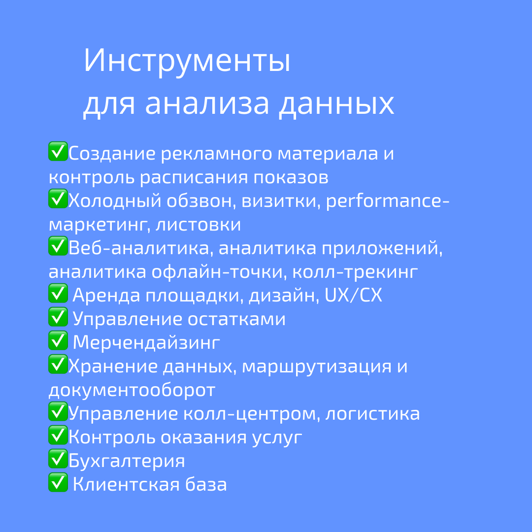 инструменты для сбора и анализа данных