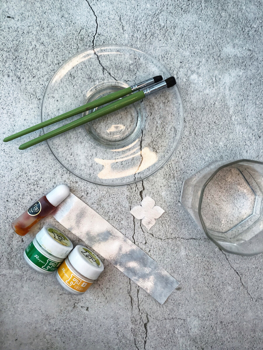 Красим бархатную ленту