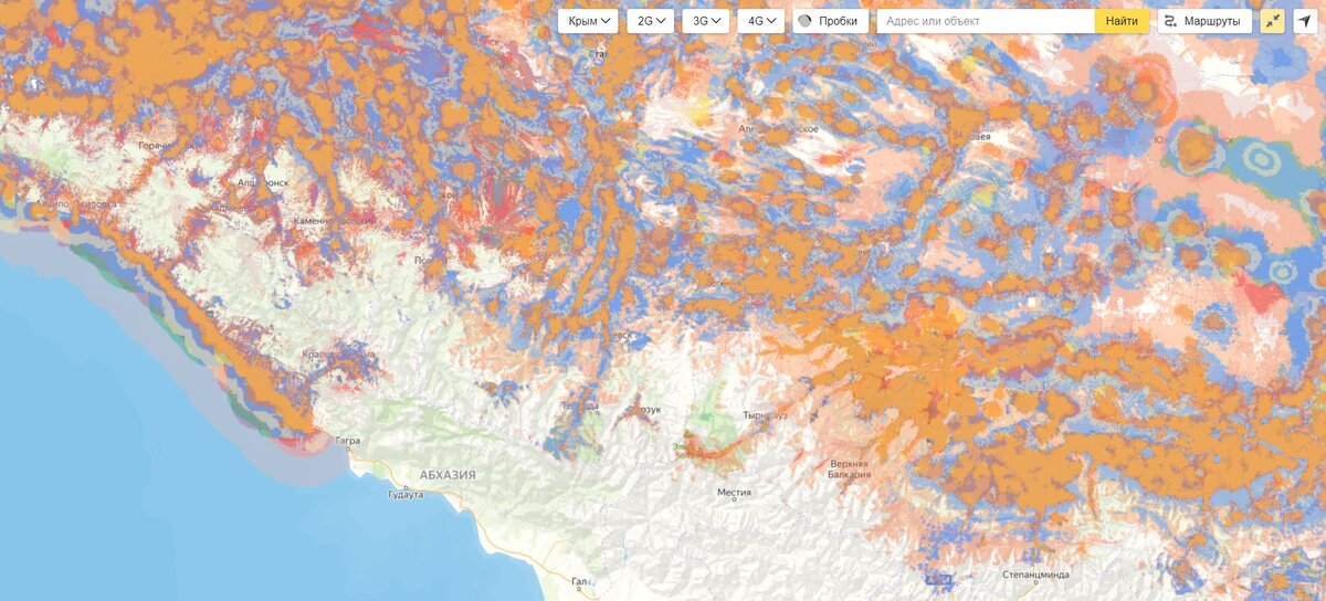 Горные районы Кавказа.