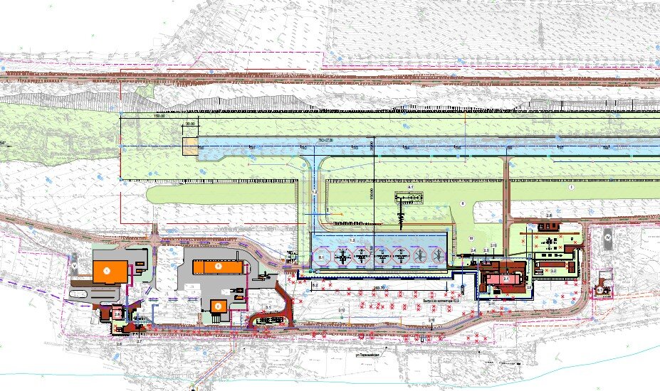 Бодайбо. Часть плана аэропорта. ПЗУ,