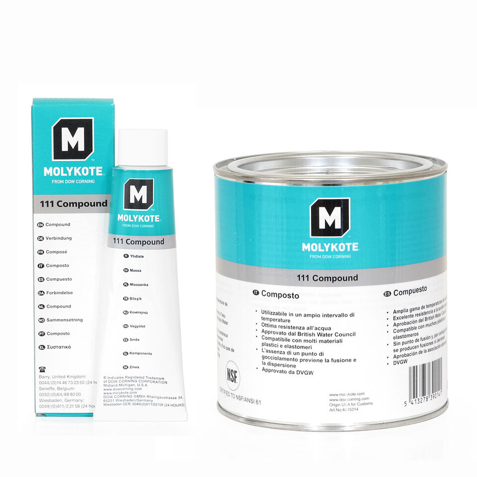 Molykote 111 Compound на основе силиконе имеет пищевой доступ