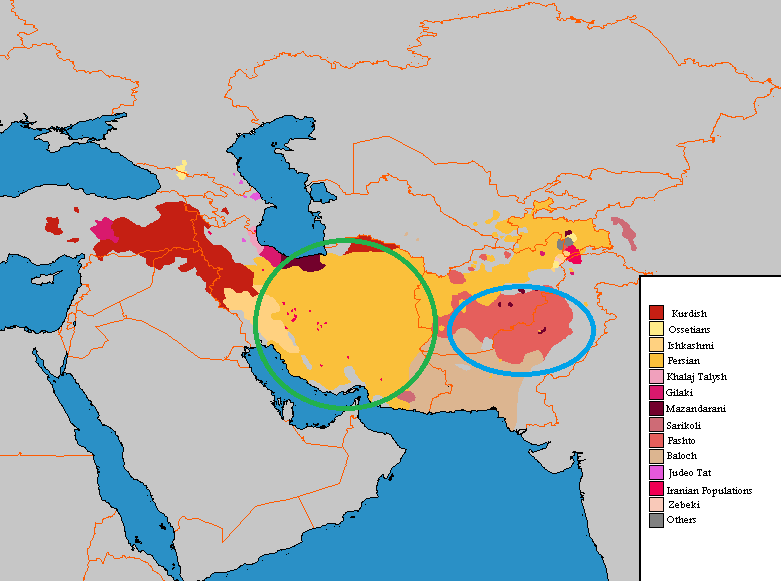 Карта расселения таджиков