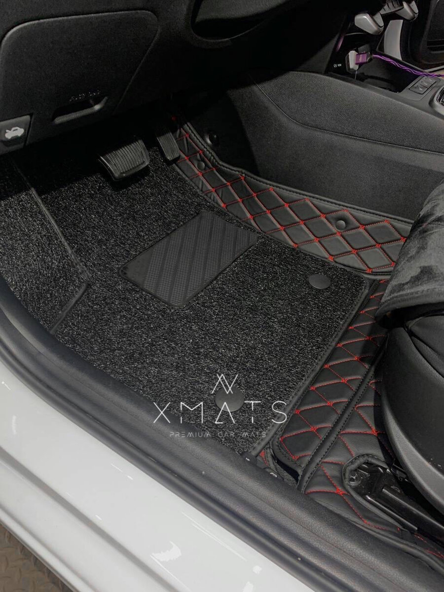 3D коврики из экокожи на Kia Rio 4/Hyundai Solaris 2