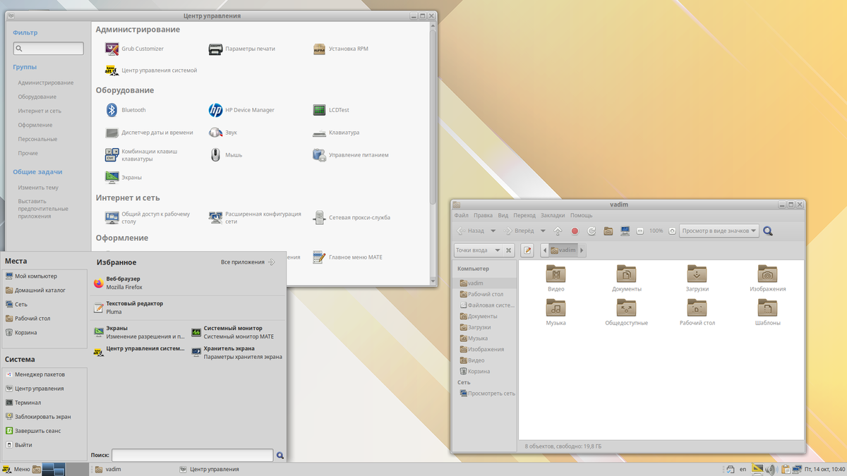 ALT Linux P10 Рабочая Станция Mate - После Установки | Обычный.